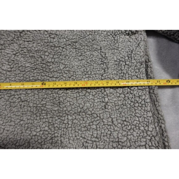 USA Palm Reversible 1/4 Zip Pullover Women Large Sherpa Gray Black L/XL - Picture 4 of 7